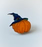 Halloween pumpkin pin badge floral brooch Wood resin jewelry lapel pin Backpack - Image 4