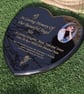 Grave Memorial Plaque Grave Marker Heart Grave stone Flat Cemetery stone - Image 4