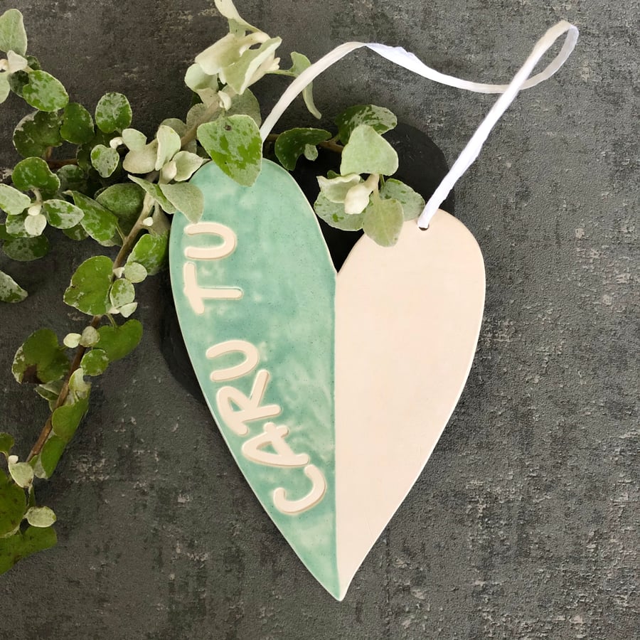  Ceramic heart wall decoration - Caru Tu