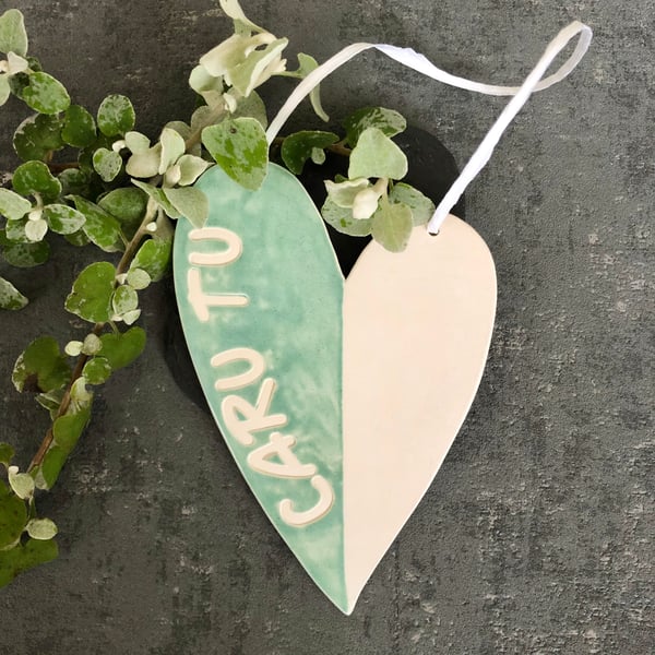  Ceramic heart wall decoration - Caru Tu