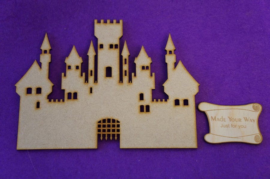 MDF Fairytale Castle G 15cm - Laser cut wooden shape 