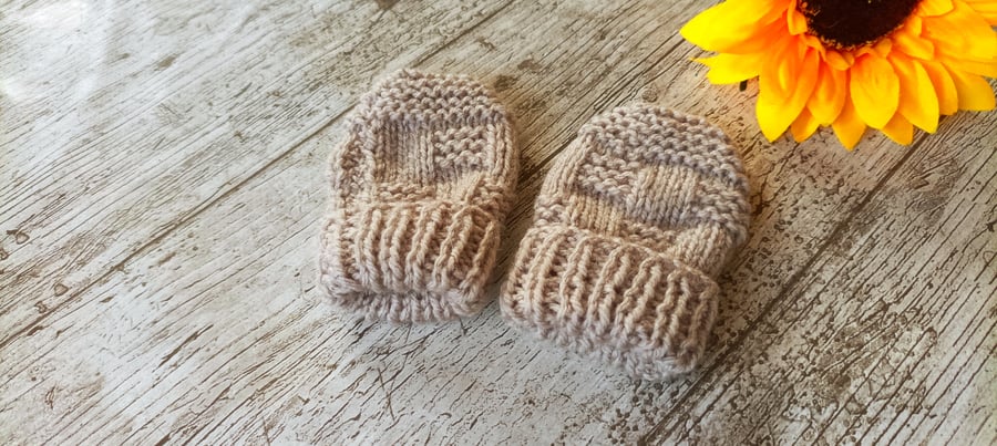 Newborn Baby Knitted, Mittens