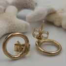 9ct Gold Circle Stud Earrings