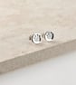 Handmade Sterling Silver 8mm Circle Paw Print Stud Earrings