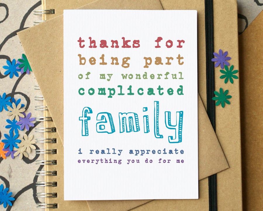 Complicated Family Thank You Card