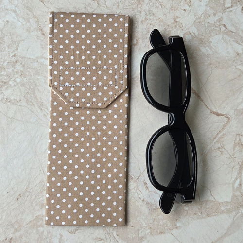 Perfectly Imperfect soft polka dot glasses case