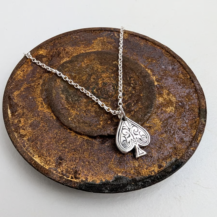 Sterling Silver Ace of Spades pendant