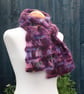 Crochet Broomstick Lace Scarf in Colinette Summer Berries Mohair - Image 9