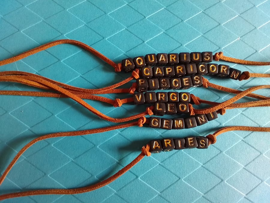 Star sign bracelet. Friendship bracelet.