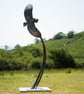 Flying Owl Large Bronze Resin Sculpture