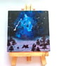 Forest overlooking galaxy painting - Image 2