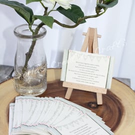 Shabby Chic Wedding Money Poems