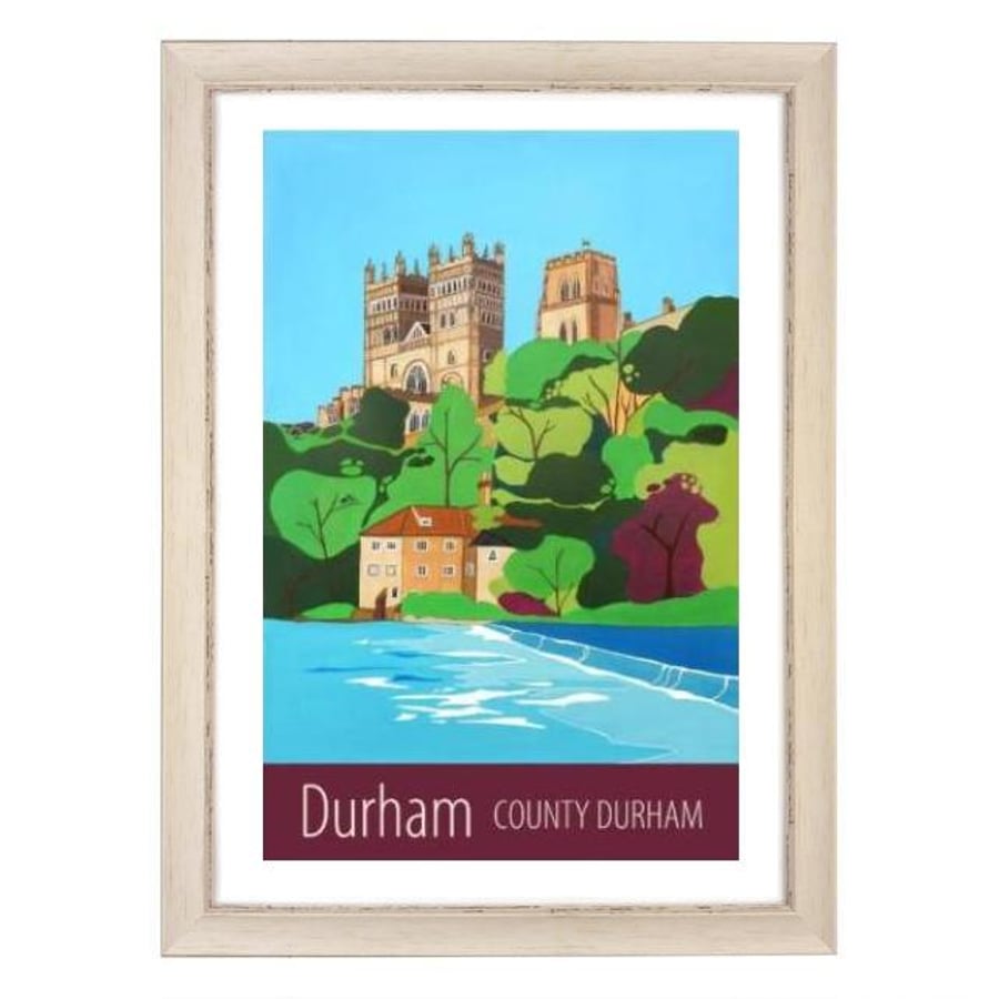 Durham print white frame