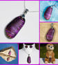 Purple and Gold Dichroic Glass Pendant - 1255 - Image 8