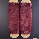 Crochet Leg Warmers. Soft and Cosy. Maroon, Dark Red, Burgundy. The Mossy Nook