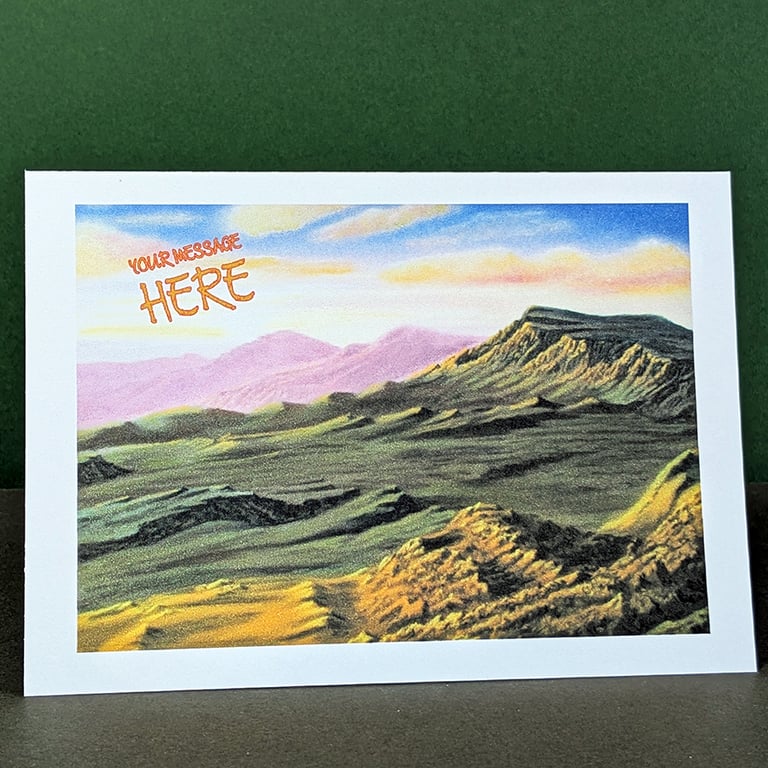 A Vibrant Dawn Art Card: Blank or Personalised A6-Size Greetings Card