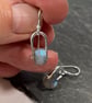 Silver and labradorite small dangle earrings  - Image 5