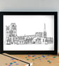 Durham Skyline Art Print - Image 2