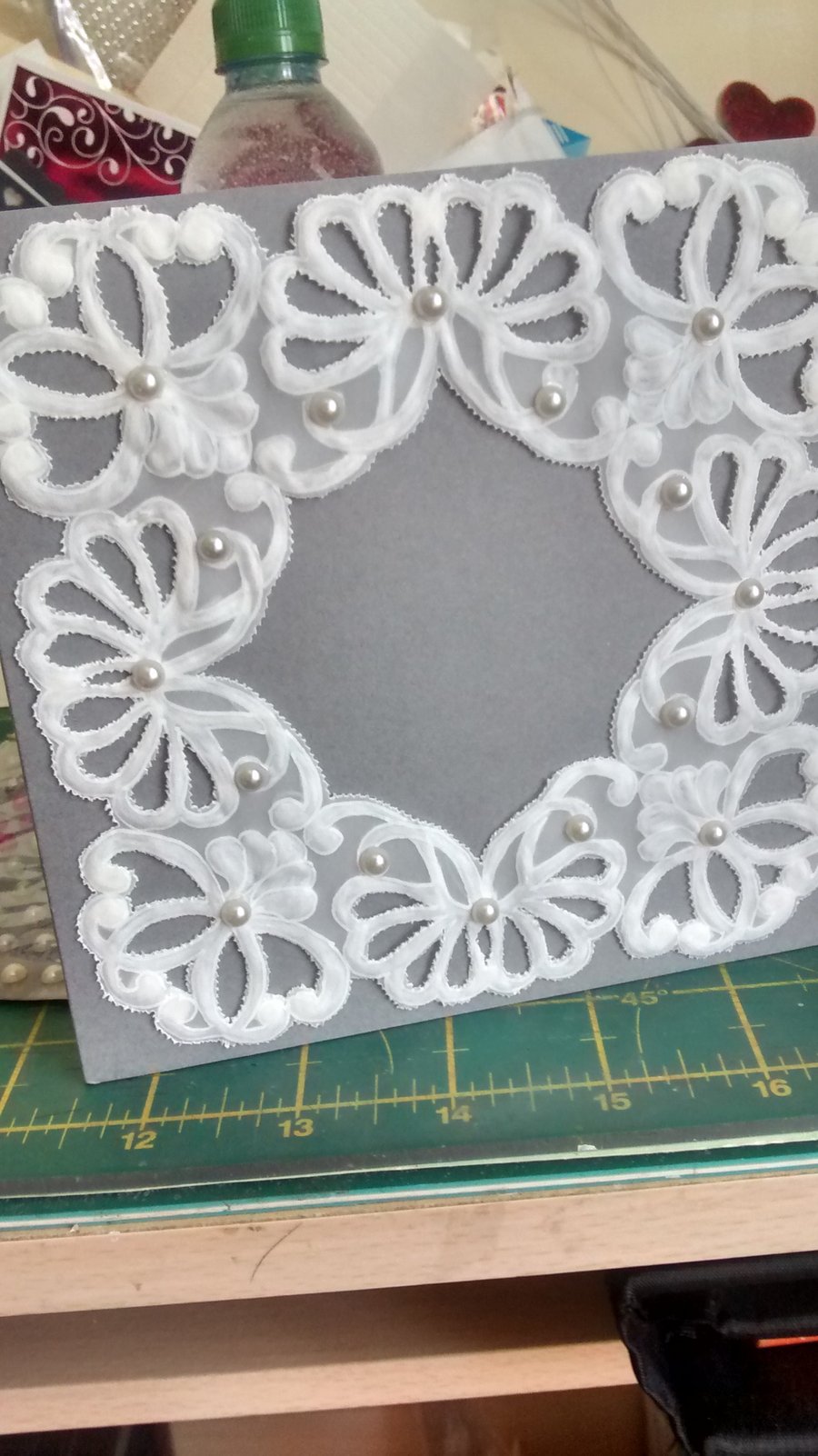 Lacy honeysuckle parchment card
