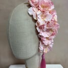 Teardrop Hand Beaded Hair Clip In Pink