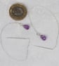Sterling Silver Amethyst Drop Threader Earrings - Image 5