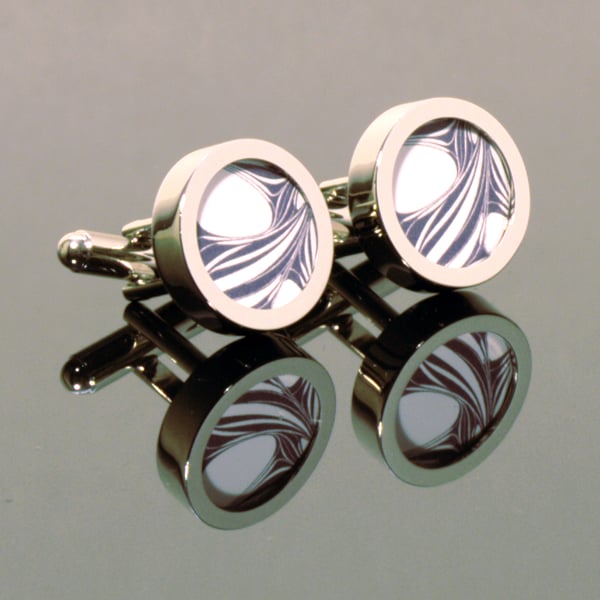 Art Nouveau Cufflinks Abstract Swirl Original Art Nouveau Design