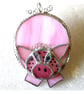Pig Suncatcher Stained Glass Handmade Pink Piggy - Image 4