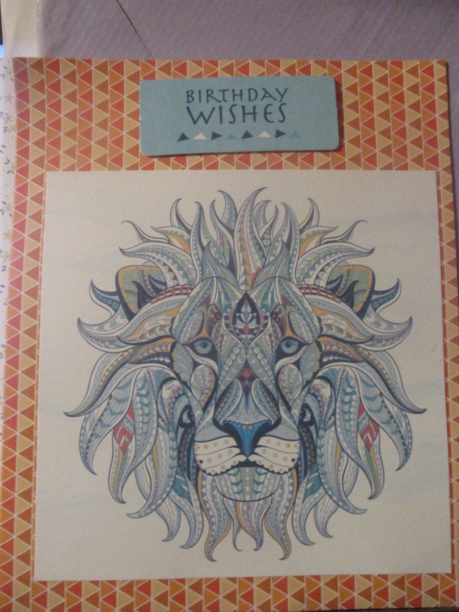 Birthday Wishes Lion Card