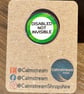 Disabled Not Invisible Pin Badge Mixed Green Design Stainless Steel 25 mm - Image 2