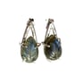 Sterling Silver Earrings Blue Flash Labradorite Leaf Gemstones Jewellery Gift - Image 3
