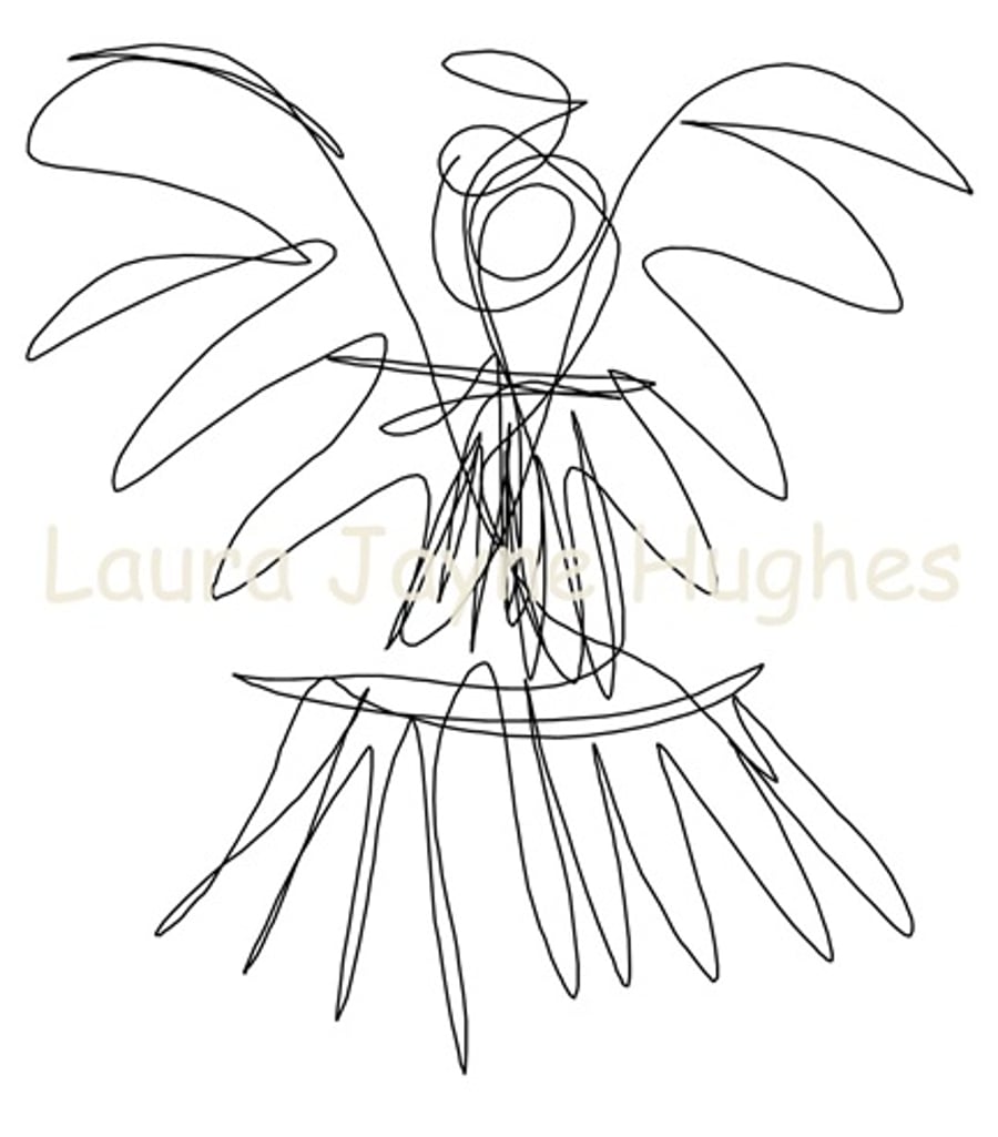 'Her' Scribble Fairies Collection, A4 print