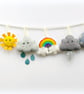 Felt Weather Garland. Handmade set of 8 felt decorations. - Image 1