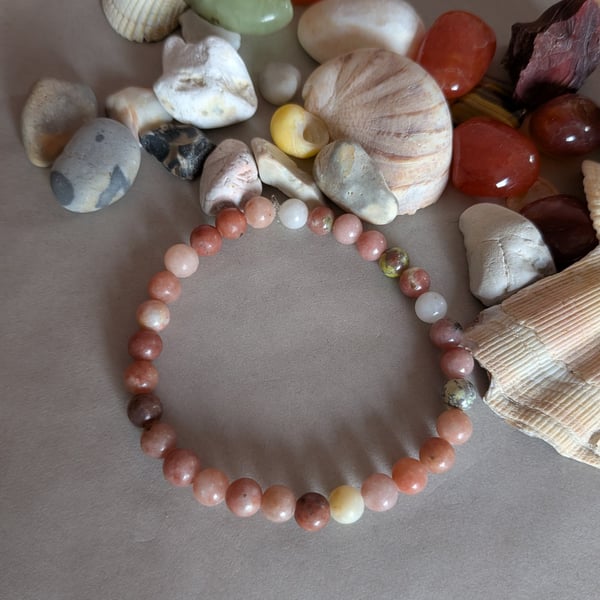 Anxiety relief pink lepidolite bracelet