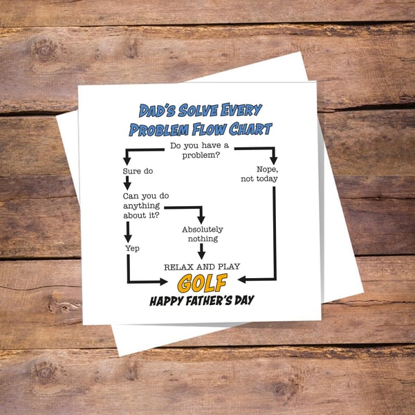  Father’s Day Card - Golf lover Father, Dad, Daddy . Free delivery