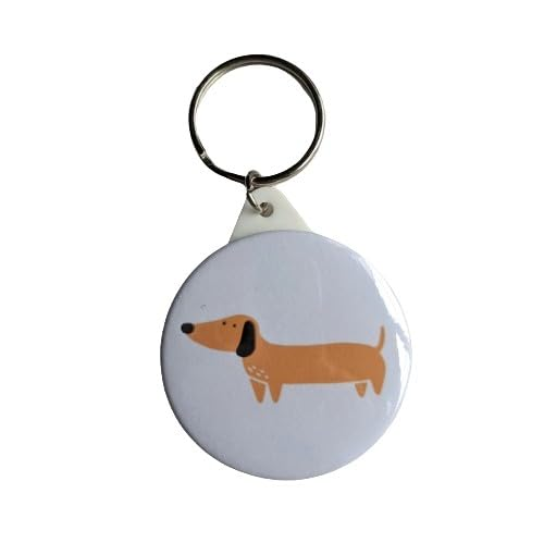 Adorable Tan Dachshund Keyring