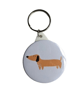 Adorable Tan Dachshund Keyring