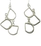 Handmade Sterling Silver Pear Geometric Silver Drop Earrings – Elegant & Unique  - Image 1