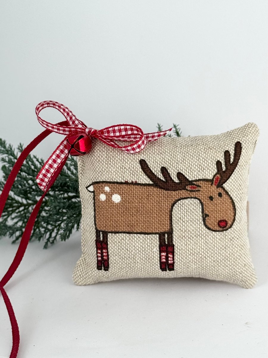 RUDOLPH REINDEER with LONG SOCKS - CHRISTMAS DECORATION