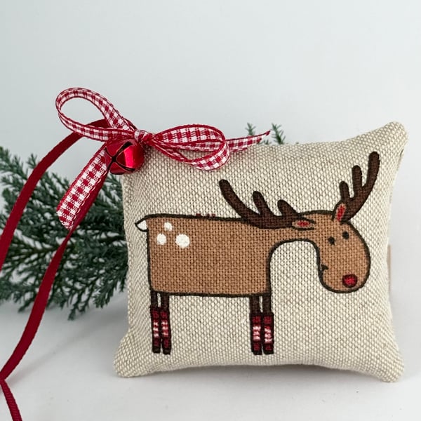 RUDOLPH REINDEER with LONG SOCKS - CHRISTMAS DECORATION