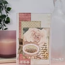 Vintage Rose Greeting Card - To Someone Very Special - Mixed Media Collage Card