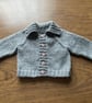 Boy's grey collared cardigan 0-6 months