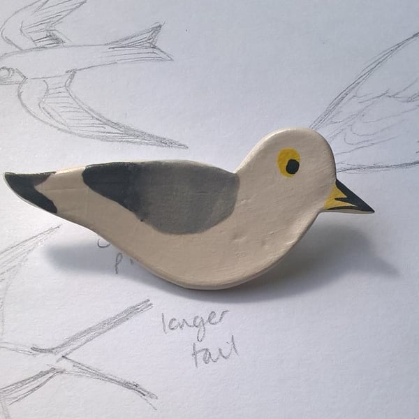 Seagull Bird Brooch