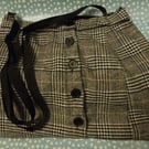 Black and White check-Tartan Skirt bag