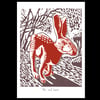 Red Hare greeting card (3 pack)