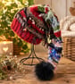 Rustic Pixie Elf Hat - Hand Crocheted Scrappy Festival Hat