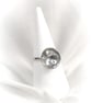 Sterling silver domed cup ring - Image 1