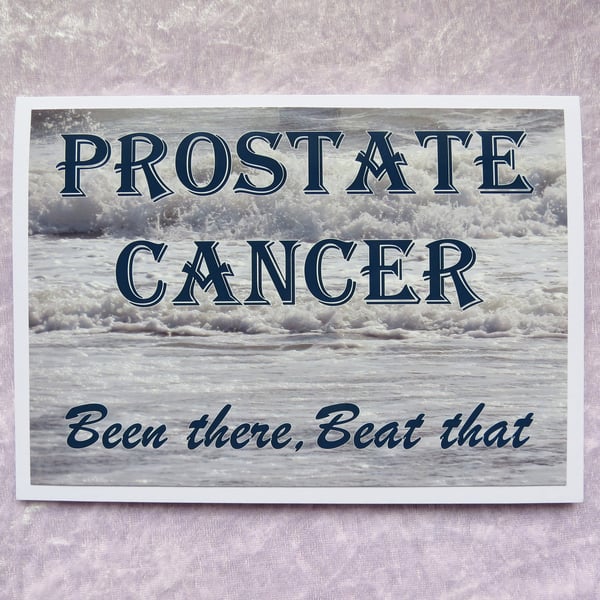 Cancer card, prostate cancer card, blank inside for your own message