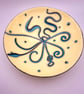 Handmade Thin Fused Glass "Squiggle" Bowl - Image 1
