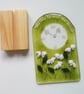 Daisy Fused Glass Clock Art: Inspirational Home Decor