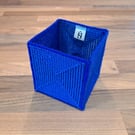 Large desk tidy - blue with dark blue edging